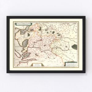 Saintonge (Xaintonge) France Map 1623