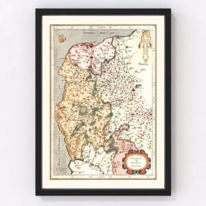 Boulon & Guines France Map 1623