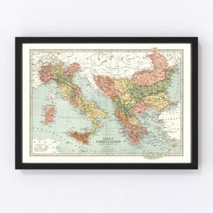 Italy Turkey Greece Map 1871
