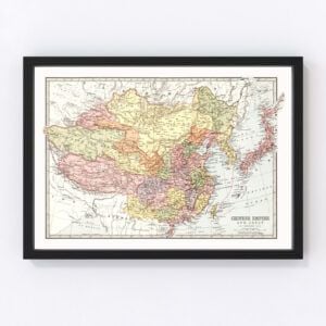 China Japan Map 1871