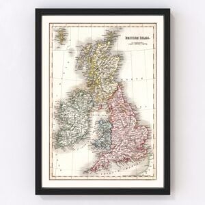 England Ireland Wales Great Britain Map 1832