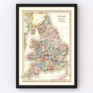 England Wales Map 1832