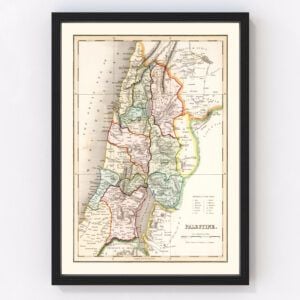 Palestine Israel Jordan Syria Map 1832