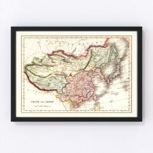 China Japan Korea Map 1832