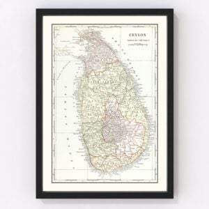 Sri Lanka Map 1901