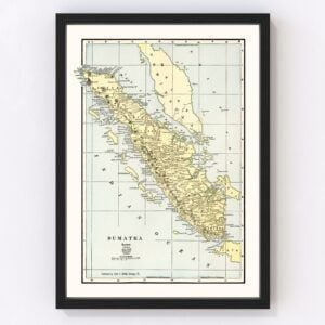 Sumatra Indonesia Map 1901