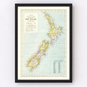 New Zealand Map 1883