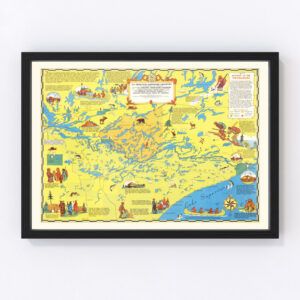 Lake of the Woods & Boundary Waters Map 1949