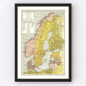 Norway Sweden Denmark Map 1943
