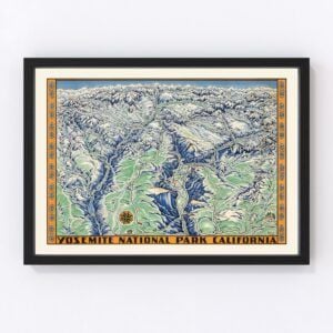 Yosemite National Park Map 1955