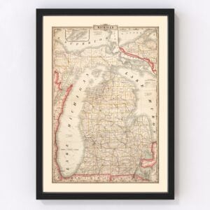 Michigan Map 1882
