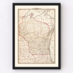 Wisconsin Map 1882