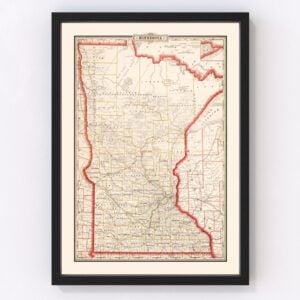 Minnesota Map 1882