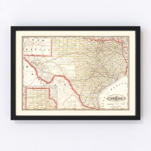 Texas Map 1882