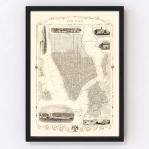 New York City Map 1851