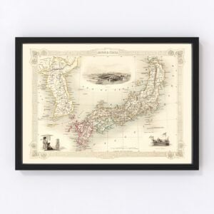Japan Korea Map 1851