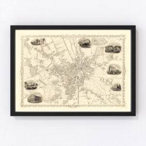 Bradford & Yorkshire Map 1851