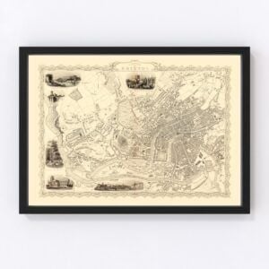Bristol & Clifton Map 1851