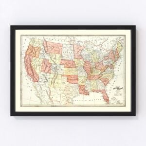 United States Map 1883