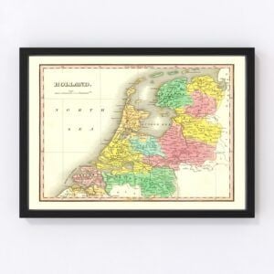 Netherlands Holland Map 1831