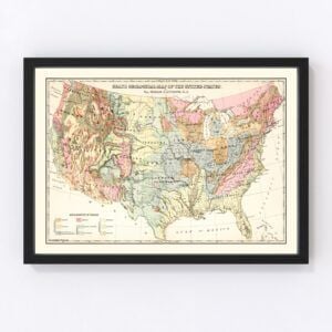 United States Map 1882