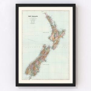 New Zealand Map 1904