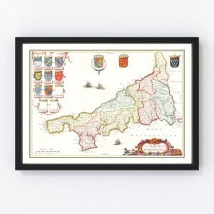 Cornwall Map 1665