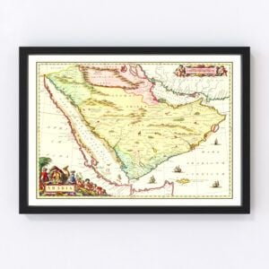 Saudi Arabia Map 1665