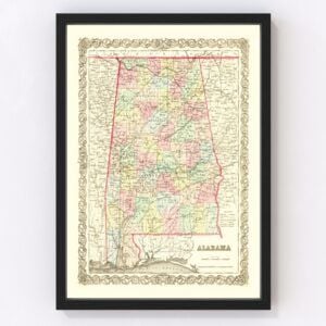 Alabama Map 1855