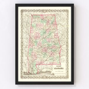 Alabama Map 1871