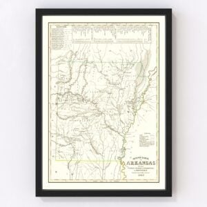 Arkansas Map 1845