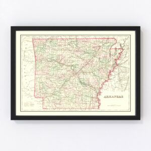 Arkansas Map 1876