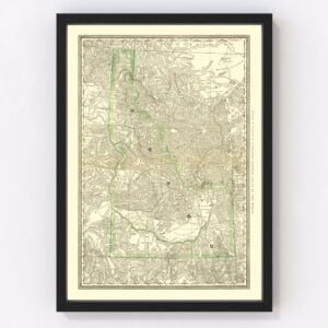 Idaho Map 1884