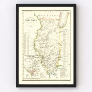 Illinois Map 1845