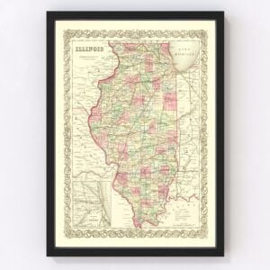Illinois Map 1855