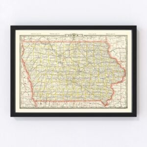 Iowa Map 1888
