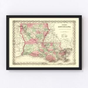 Louisiana Map 1871