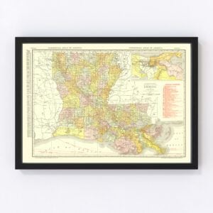 Louisiana Map 1917