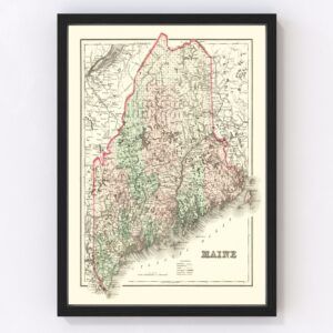 Maine Map 1875