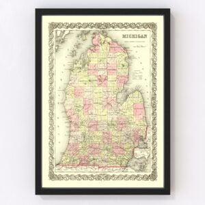 Michigan Map 1855