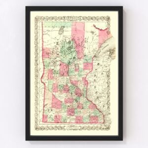 Minnesota Map 1866