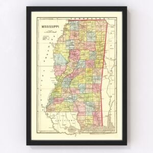 Mississippi Map 1856