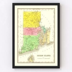 Rhode Island Map 1838