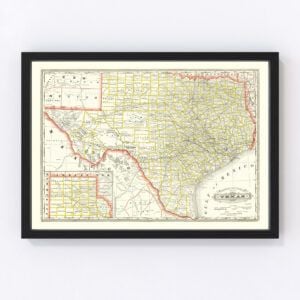 Texas Map 1888