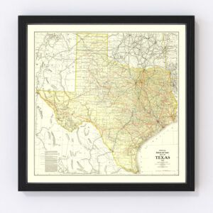 Texas Map 1912