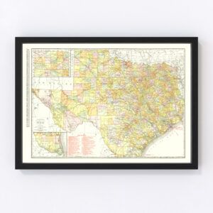 Texas Map 1918