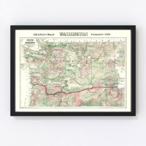 Washington Map 1889