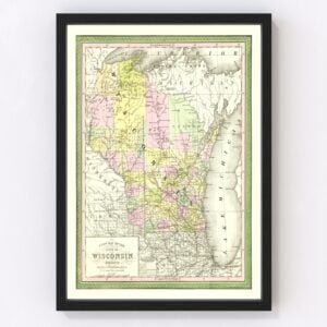 Wisconsin Map 1854