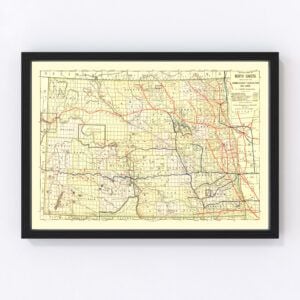 North Dakota Map 1901