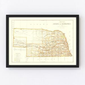 Nebraska Map 1876
